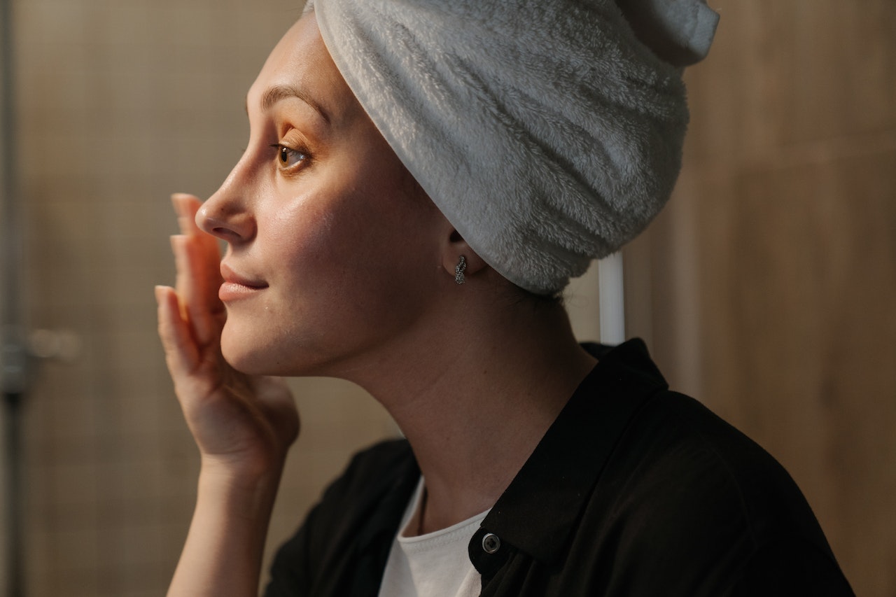 doing skincare
