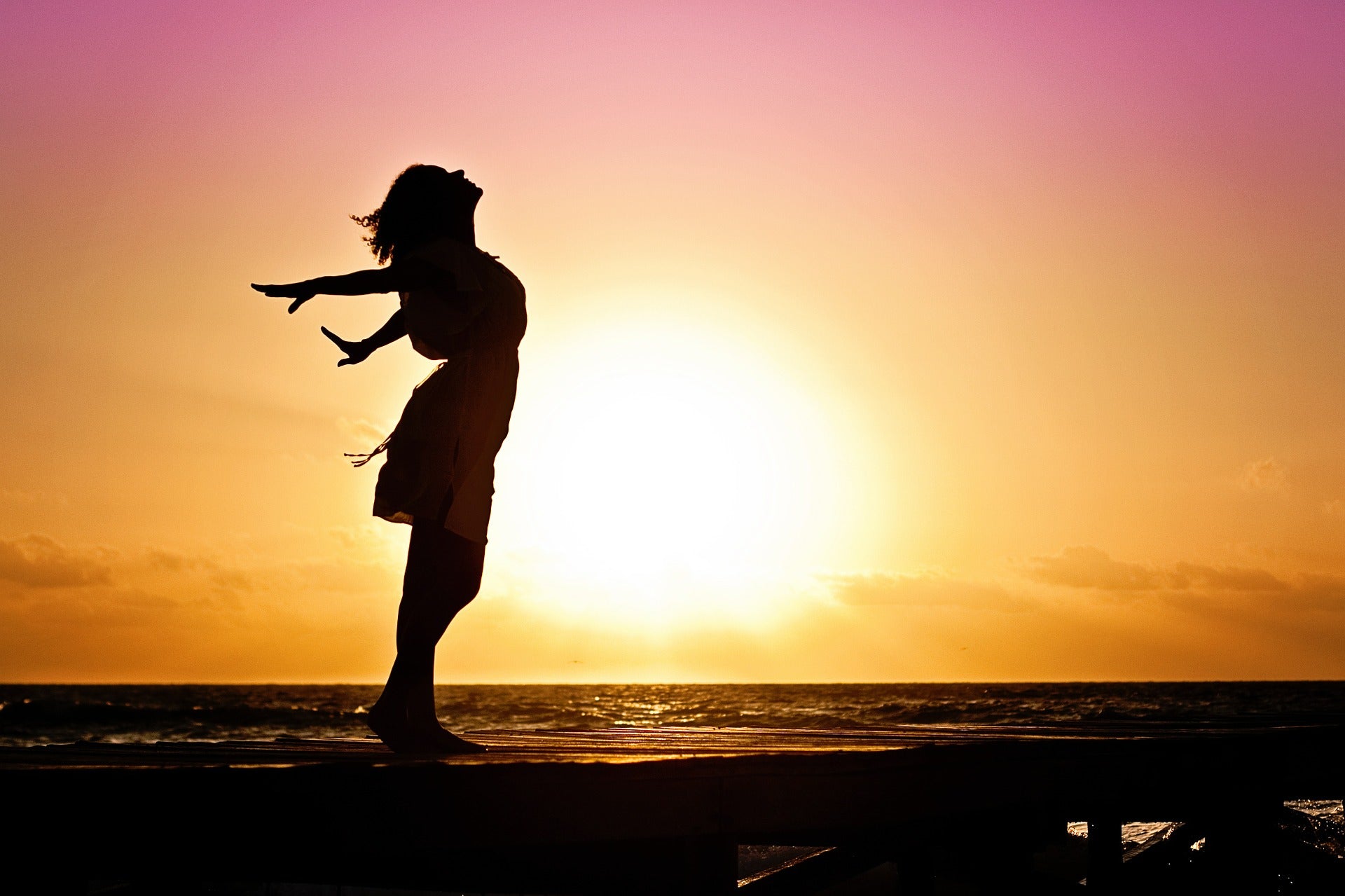 woman on a hill