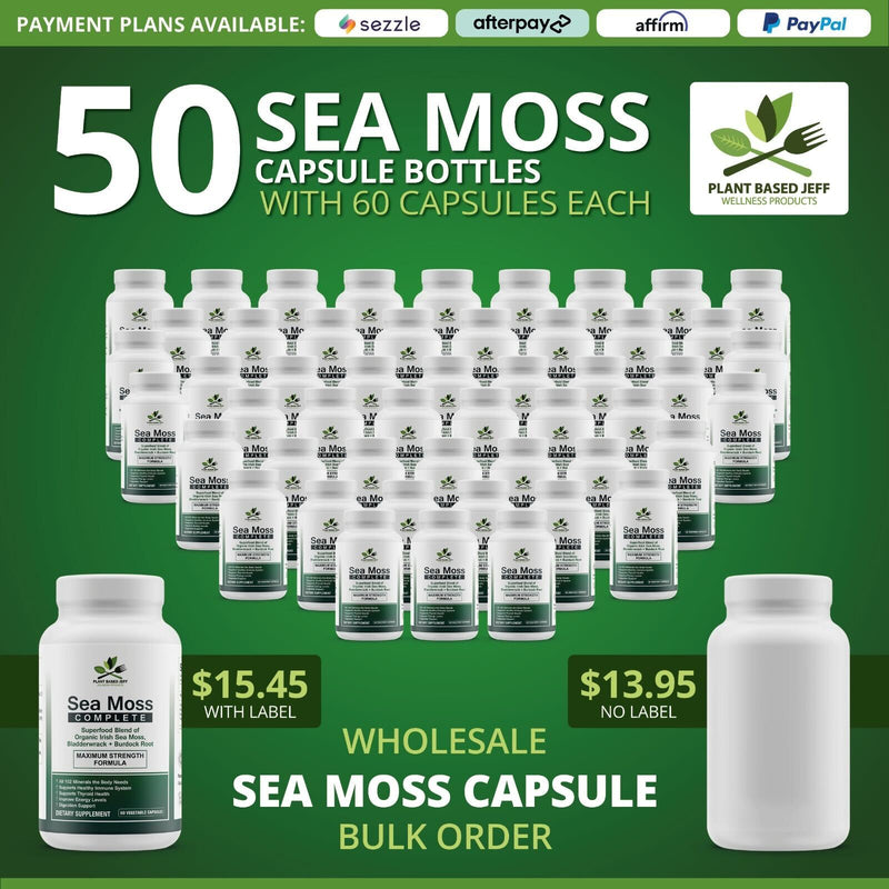 50 SEA MOSS CAPSULES -WHOLESALE (WITH LABEL)