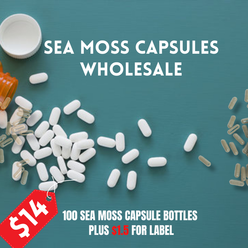 100 SEA MOSS CAPSULES -WHOLESALE (WITH LABEL)