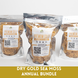 DRY GOLD SEA MOSS- ANNUAL BUNDLE (FREE $200 herbal tinctures)