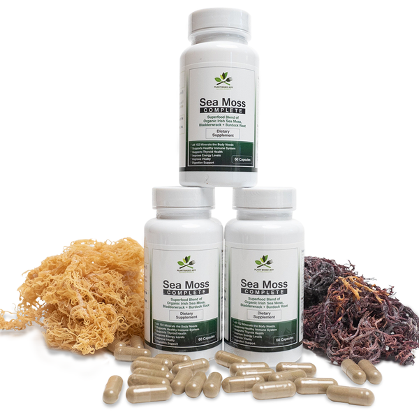 SEA MOSS COMPLETE CAPSULES (BUNDLE) 3 Bottles – Plant Based Jeff